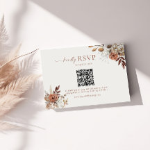 Terracotta Floral QR Code UAWG Wedding