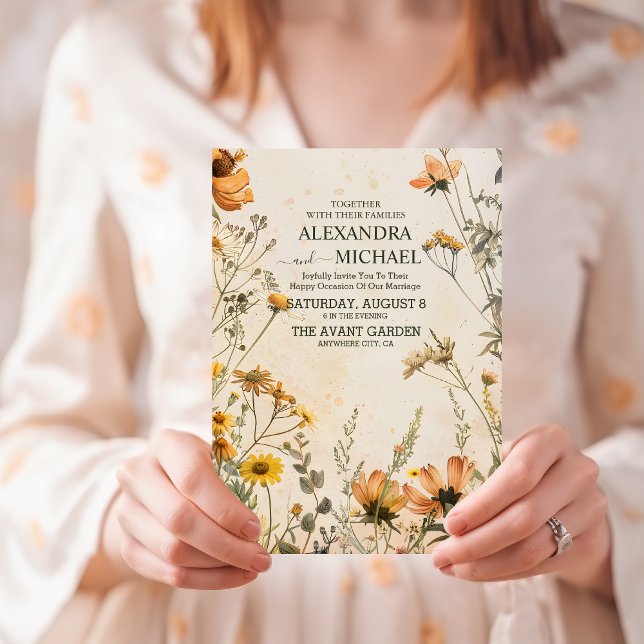 Terracotta Floral Wedding Einladung (Von Creator hochgeladen)