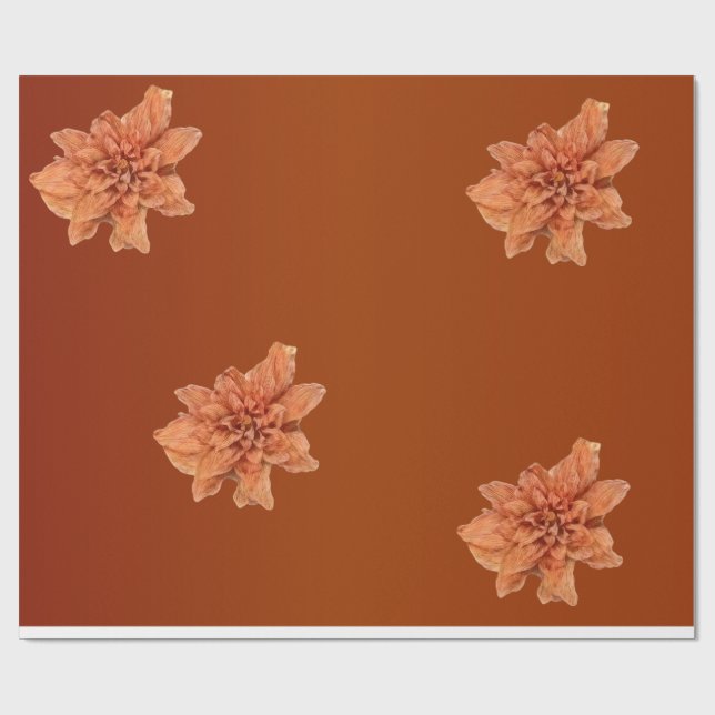 Terracotta Flower Geschenkpapier (Flach)