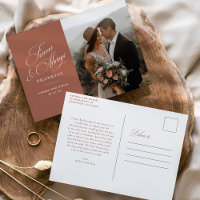 Terracotta Forever und immer Hochzeit Vielen Dank