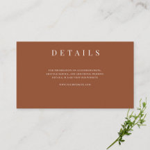 Terracotta - Formal Hochzeit Details
