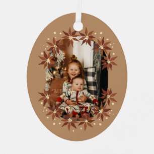 Terracotta-Foto-Rahmen für Weihnachten Blume Ornament Aus Metall