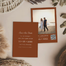 Terracotta Foto Save the Date Karte