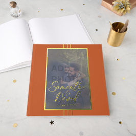 Terracotta Foto Wedding Foil Guestbook Gästebuch