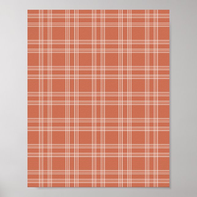 Terracotta Gingham Poster (Vorne)