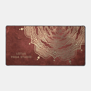 Terracotta & Gold Mandala Reiki Yoga Zen Schreibtischunterlage