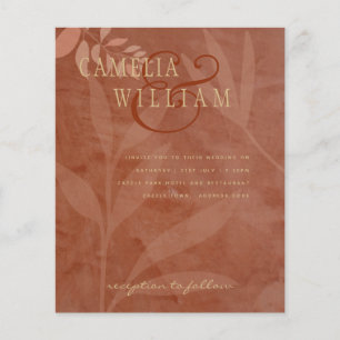 Terracotta Gold Mariage de automne Feuilles Modern