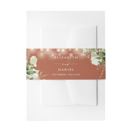 Terracotta Grüne Strandlampen Hochzeit Einladungsbanderole