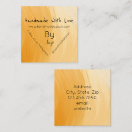 Terracotta-Handarbeit mit Liebe nach Namen Quadratische Visitenkarte