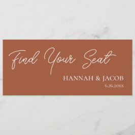 Terracotta Hanging Seating Chart Welcome Header