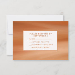 Terracotta Herbst RSVP Card Hochzeitskartons Karte