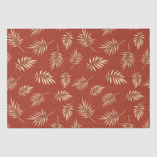 Terracotta-Herbstlaube Seidenpapier (Vorderseite)
