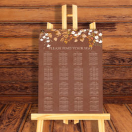 Terracotta Herbstleaves Hochzeitssattel Poster