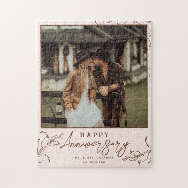 Terracotta | Herr & Mrs. Happy Wedding Anniversary (Vertikal)