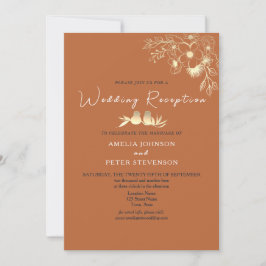 Terracotta Hochzeitsempfang Einladung