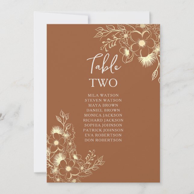 Terracotta Hochzeitstisch (Vorderseite)