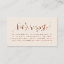 Terracotta Hübsch Script Boho Book Request Card Platzkarte