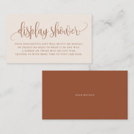 Terracotta Hübsch Script Boho Showkarte Platzkarte