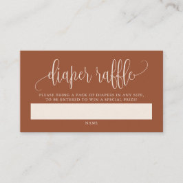 Terracotta Hübsch Script Diaper Raffelkarte Platzkarte