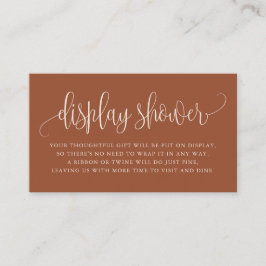 Terracotta Hübsch Script Display Showcard Platzkarte