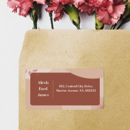 Terracotta Hues Chic Abstrakt Address Label Adressaufkleber