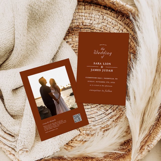 Terracotta in einem Foto Einladung zur Hochzeit (Von Creator hochgeladen)