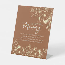 Terracotta in Love Memory Wedding Memorial Sockelschild