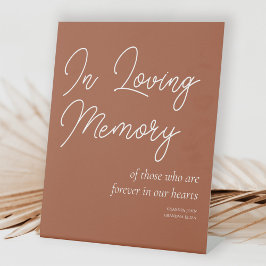 Terracotta in Love Memory Wedding Memorial Sockelschild