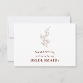 Terracotta Indie Herbstflora Save the Date Invit Einladung