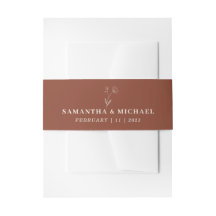 Terracotta Ivory Cotton Blume Monogram Elegant