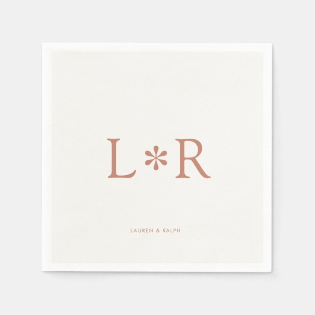 Terracotta & Ivory | Stylish Modern  Serviette (Vorderseite)