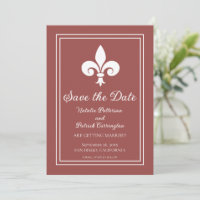 Terracotta Lilie Save the Date einladen