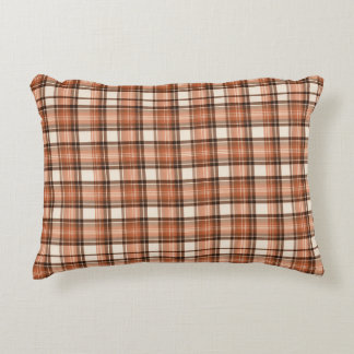 Terracotta Lodge Terracotta & Creme Tartan Karo Dekokissen