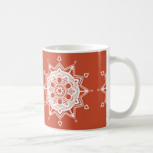 Terracotta Mandala Kaffeetasse