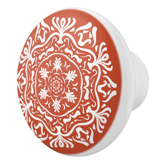 Terracotta Mandala Keramikknauf (Rechts)