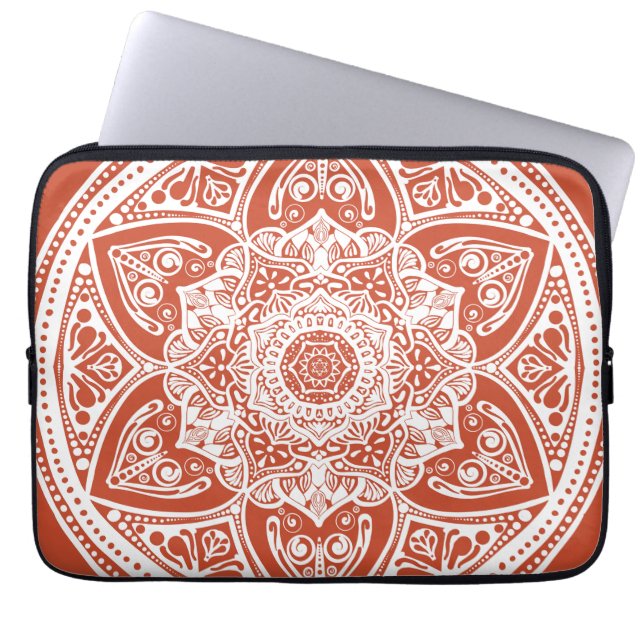 Terracotta Mandala Laptopschutzhülle (Vorderseite)