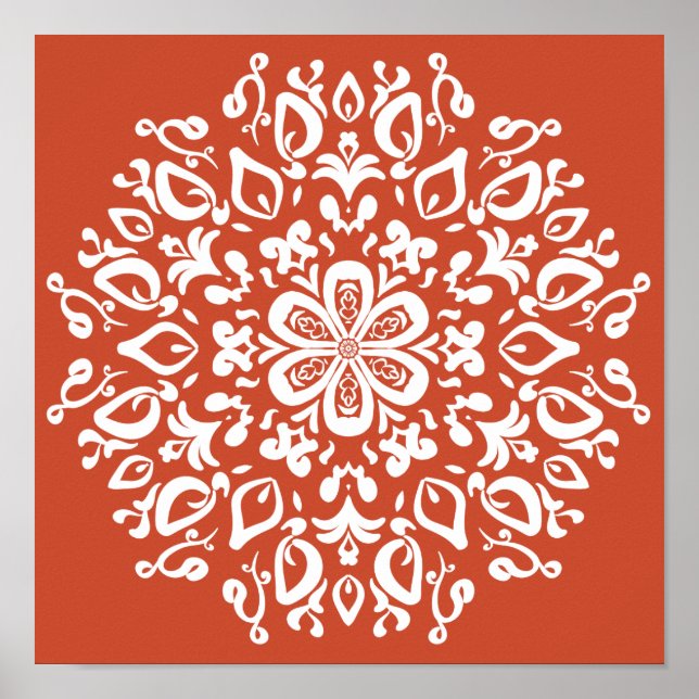Terracotta Mandala Poster (Vorne)