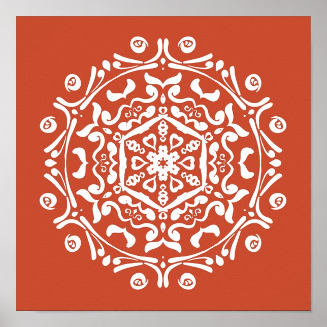 Terracotta Mandala Poster (Vorne)