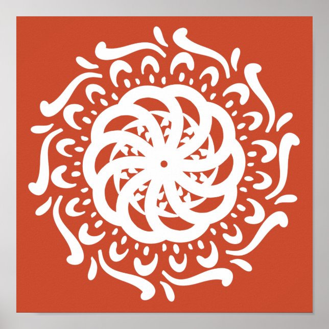 Terracotta Mandala Poster (Vorne)