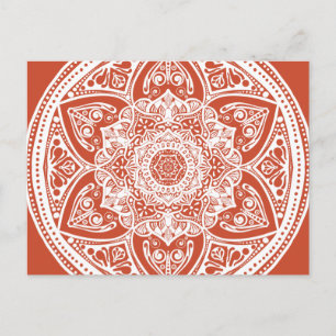 Terracotta Mandala Postkarte