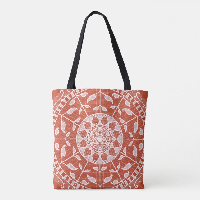 Terracotta Mandala Tasche (Rückseite)
