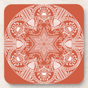 Terracotta Mandala Untersetzer