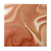 Terracotta Marble Abstract Fluid Pattern
