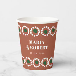 Terracotta Mexican Boho Barro Wedding Pappbecher