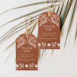 Terracotta Mexican Wedding Vielen Dank Geschenkanhänger<br><div class="desc">Vielen Dank an Ihre Gäste mit diesen terracotta mexikanischen Hochzeitsmarken,  mit einem rustikalen Design mit modernem Flair. Ideal,  um Ihren Gastgeschenke Hochzeiten eine herzliche Touch hinzuzufügen." - Matching Items in unserer Terracotta Papel Picado Collection</div>