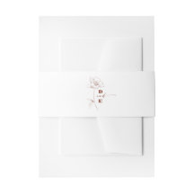 Terracotta Minimalistisch Couple Monogram Wedding