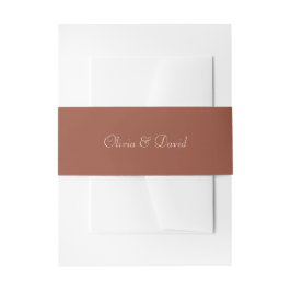 Terracotta Minimalistisch Hochzeit Einladung Einladungsbanderole