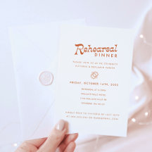 Terracotta Minimalistisch Moderne Probe Abendessen