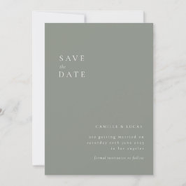 Terracotta Minimalistisch Wedding Save the Date Einladung