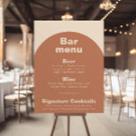 Terracotta Minimalistische Speisekarte für Hochzei Poster<br><div class="desc">Dieses minimalistisch-histische Bar-Plakat aus Terrakotta ist perfekt für eine rustikale Hochzeit. Das Design bietet einen schönen Schriftart,  um Ihre Veranstaltung zu verzieren.</div>